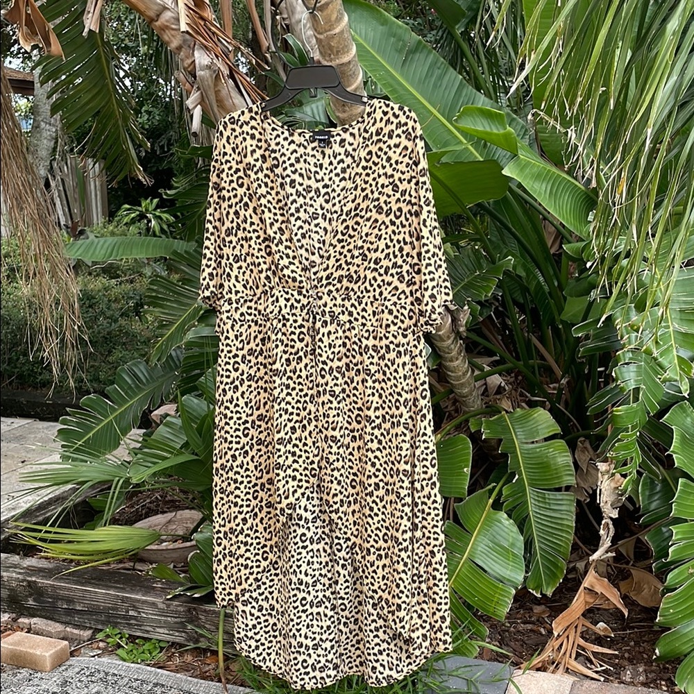 Torrid leopard print, Hilow dress or topper